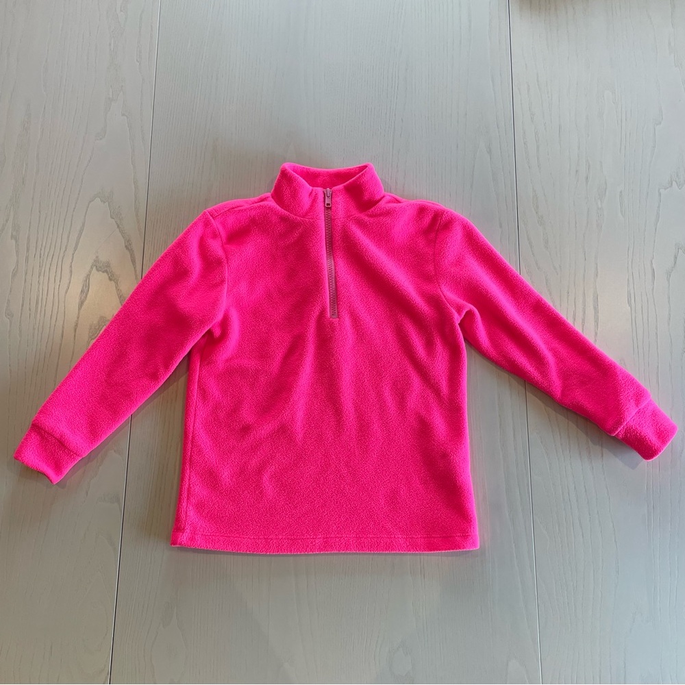 Dudley Stephens Kids Vello Fleece Windabout Pullover (Hot Pink) - Size XS 6
